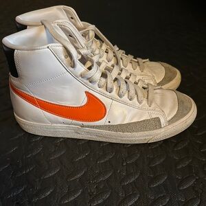 Nike White and Orange Athletic Shoes
